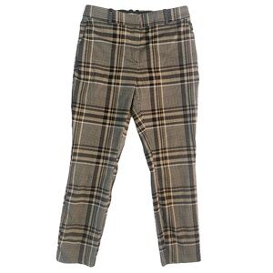 H&M Women's Black and Brown Plaid Pants Size 10